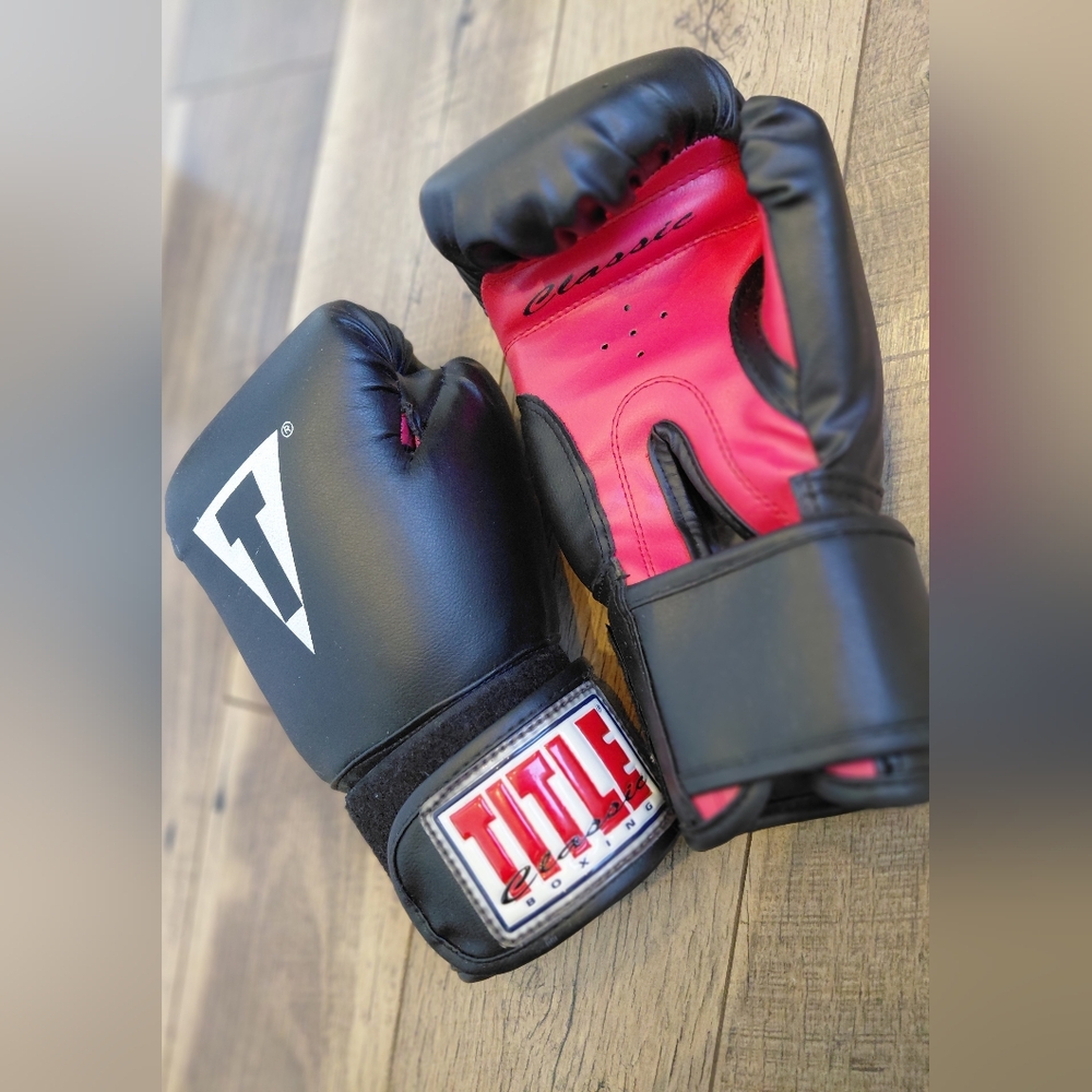 Title Boxing Black and Red Gloves